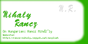 mihaly rancz business card